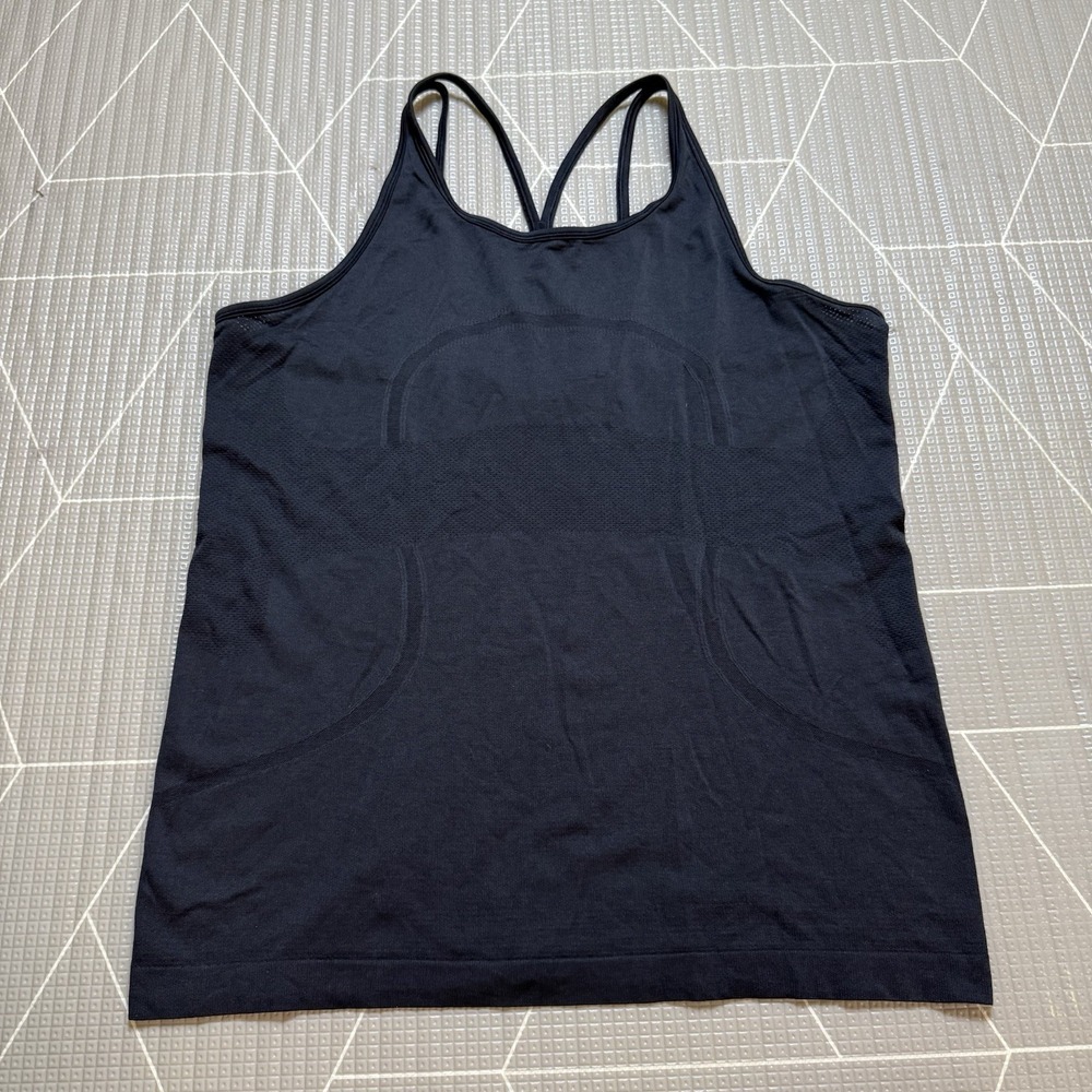 Lululemon Swiftly Tank Top 12 Black Strappy Gym Running Training